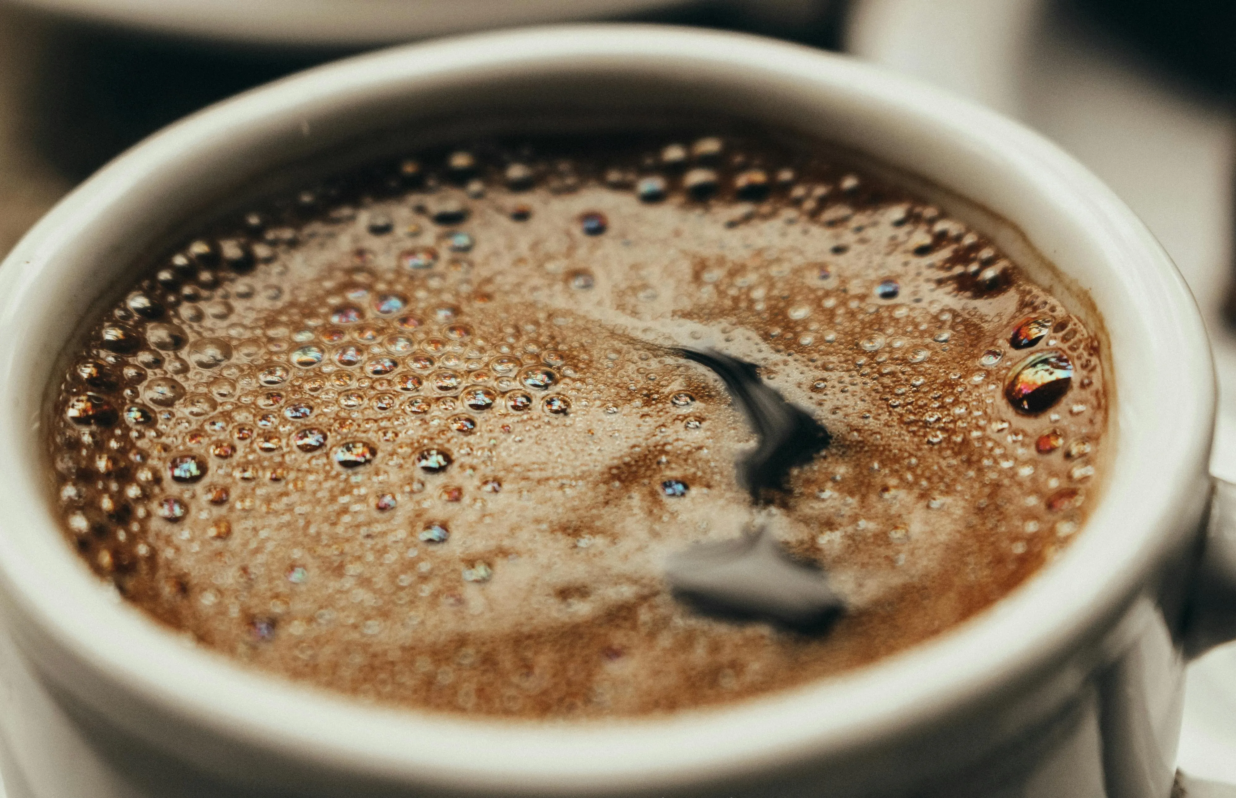 A closeup of a delicious cup of coffee